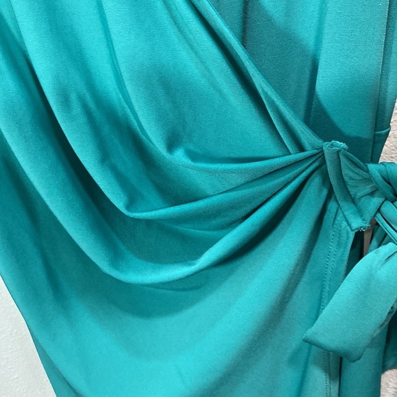 Pip&Vine By Rosie Pope Maternity Green Long Sleeve Wrap Dress - Picture 6 of 11